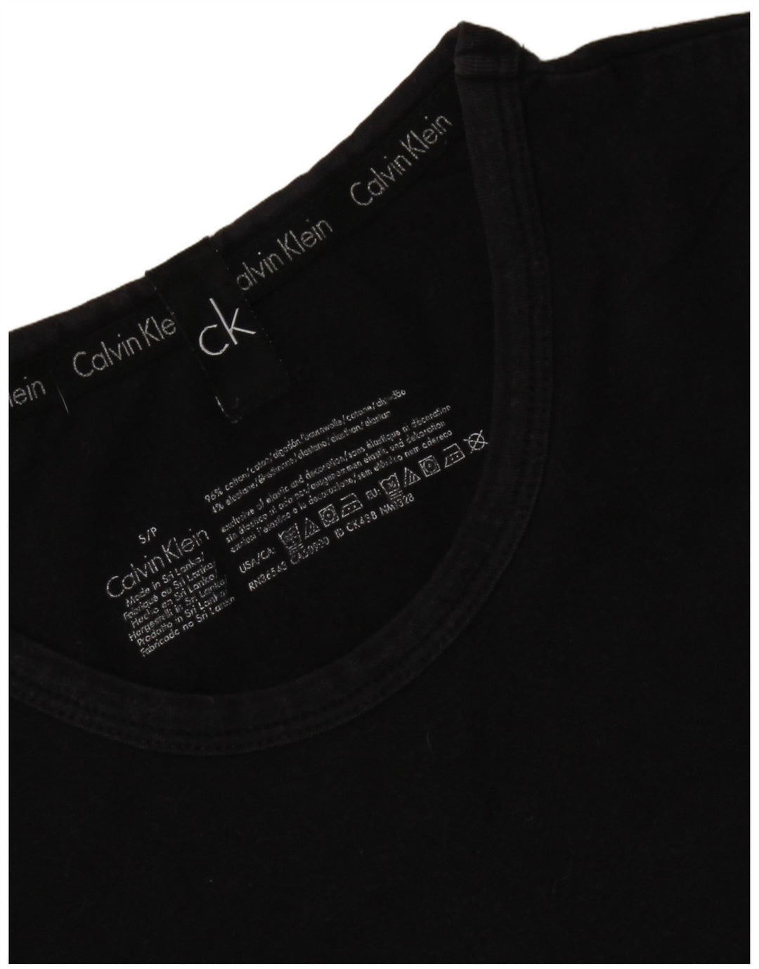 CALVIN KLEIN T-shirt grafica da uomo Top piccola in cotone nero