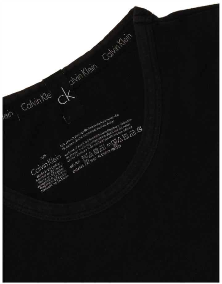 CALVIN KLEIN T-shirt grafica da uomo Top piccola in cotone nero