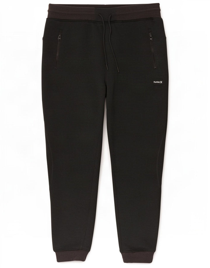 Pantaloni da ginnastica corti da uomo Hurley, pantaloni da jogging, piccoli, in poliestere grigio
