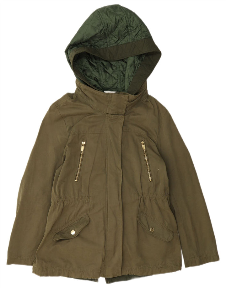 Parka con cappuccio per ragazze Zara 13-14 anni in poliestere kaki