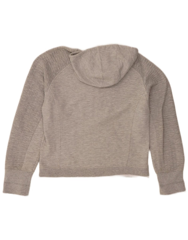 Maglione con cappuccio e zip da donna Reebok UK 12 Cotone chiazzato grigio medio