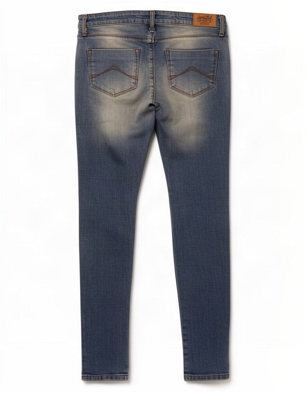 Carrera Donna 777 Jeans skinny lavaggio acido a vita bassa W29 L33 Cotone blu