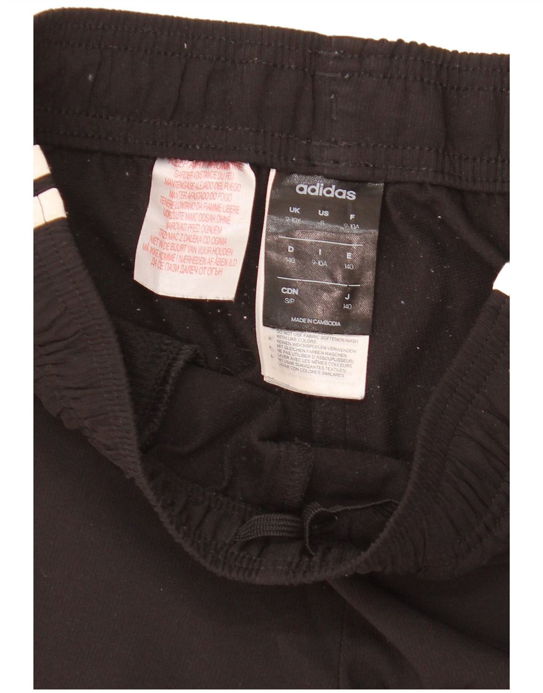 Pantaloncini sportivi Adidas da ragazzo 9-10 anni in poliestere nero