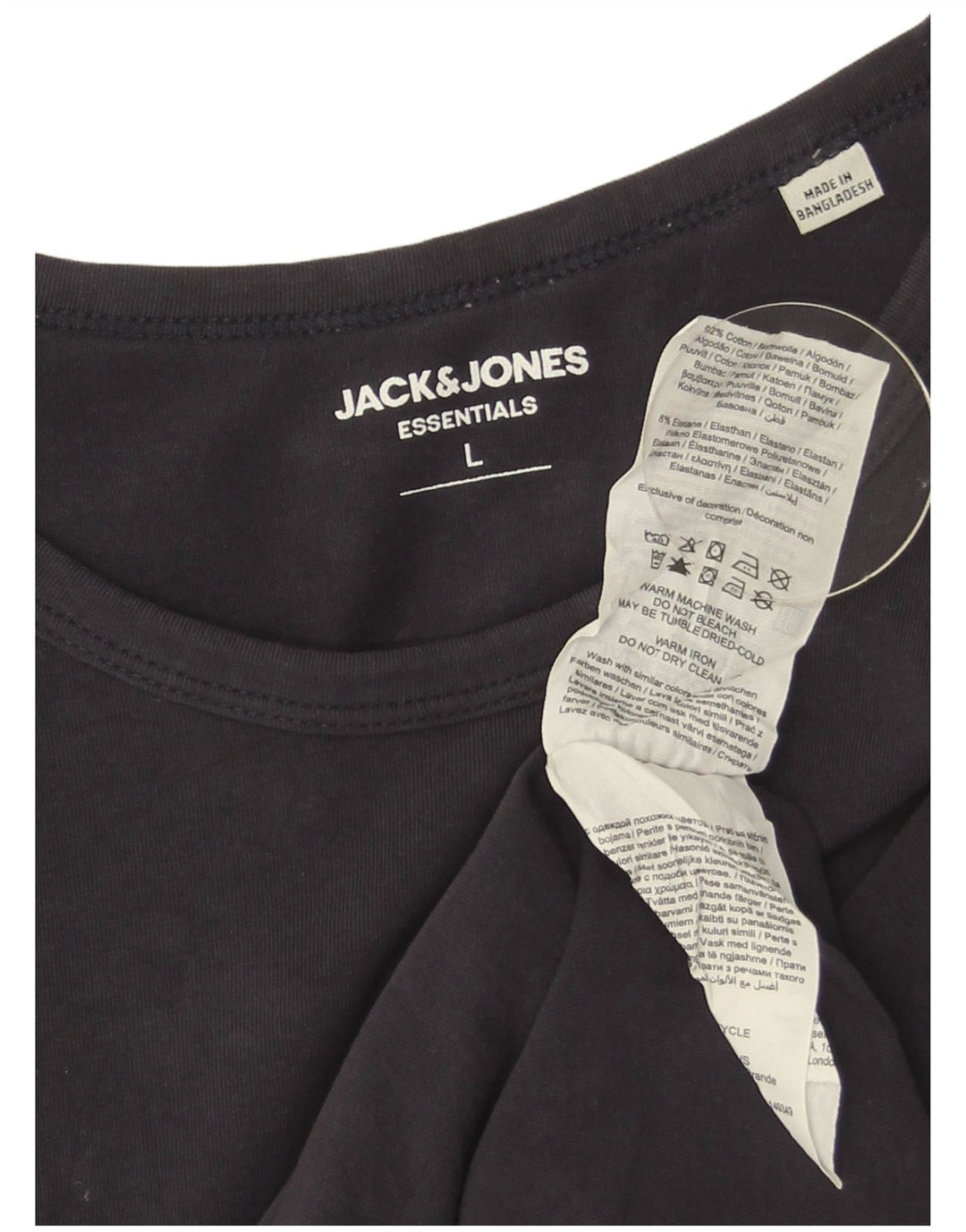 Jack & Jones T-shirt da uomo Top Large in cotone blu navy