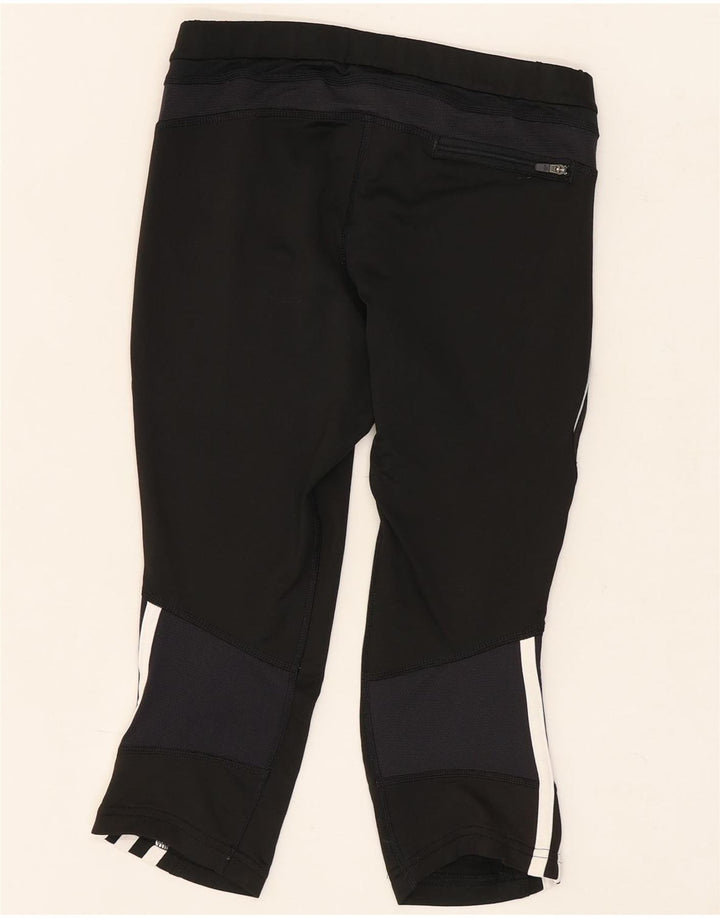 Leggings Capri da donna Adidas UK 10 piccoli poliestere nero