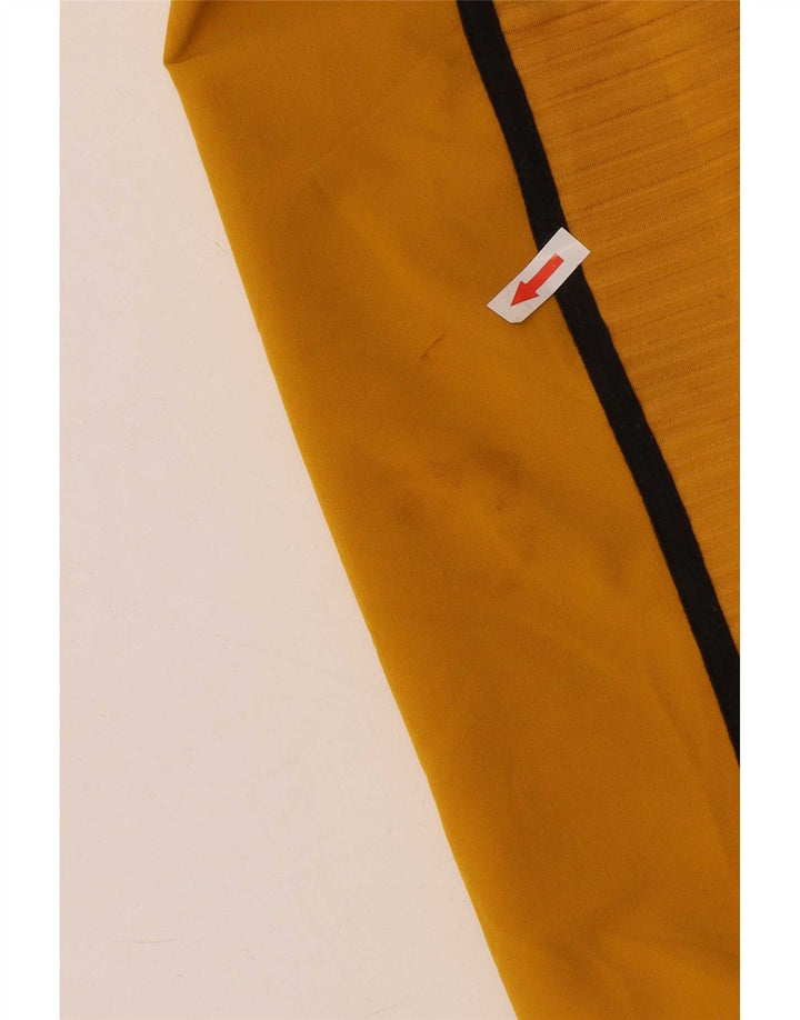 Maglione con cappuccio e zip da uomo Adidas piccolo in poliestere giallo