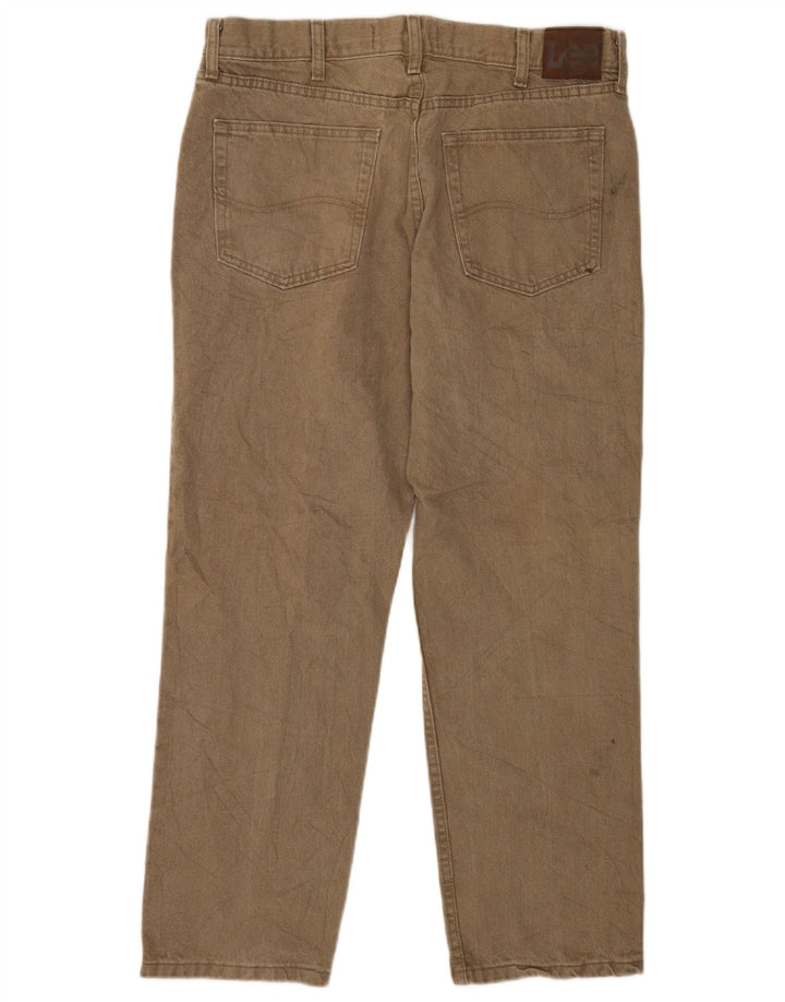 Jeans dritti da uomo Lee vestibilità regolare W36 L29 cotone kaki