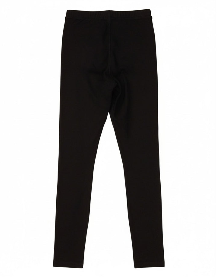 ADIDAS Womens Graphic Leggings UK 8 Small Black Polyester
