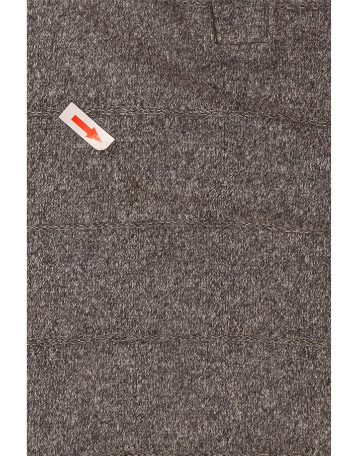 Maglione maglione girocollo da uomo Marks & Spencer in cotone grigio medio