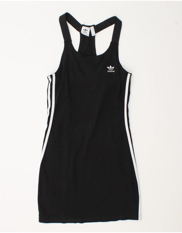 Abito aderente da donna Halter Adidas UK 10 piccolo cotone nero