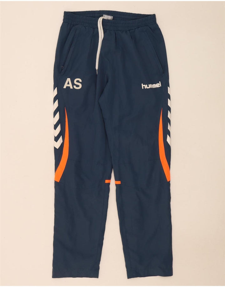 Pantaloni da tuta grafici da uomo Hummel a blocchi di colore blu navy medio