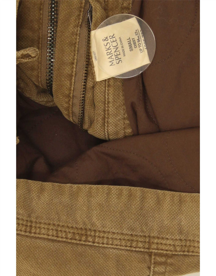 Giacca multiuso da uomo Marks & Spencer UK 36 piccola in cotone beige