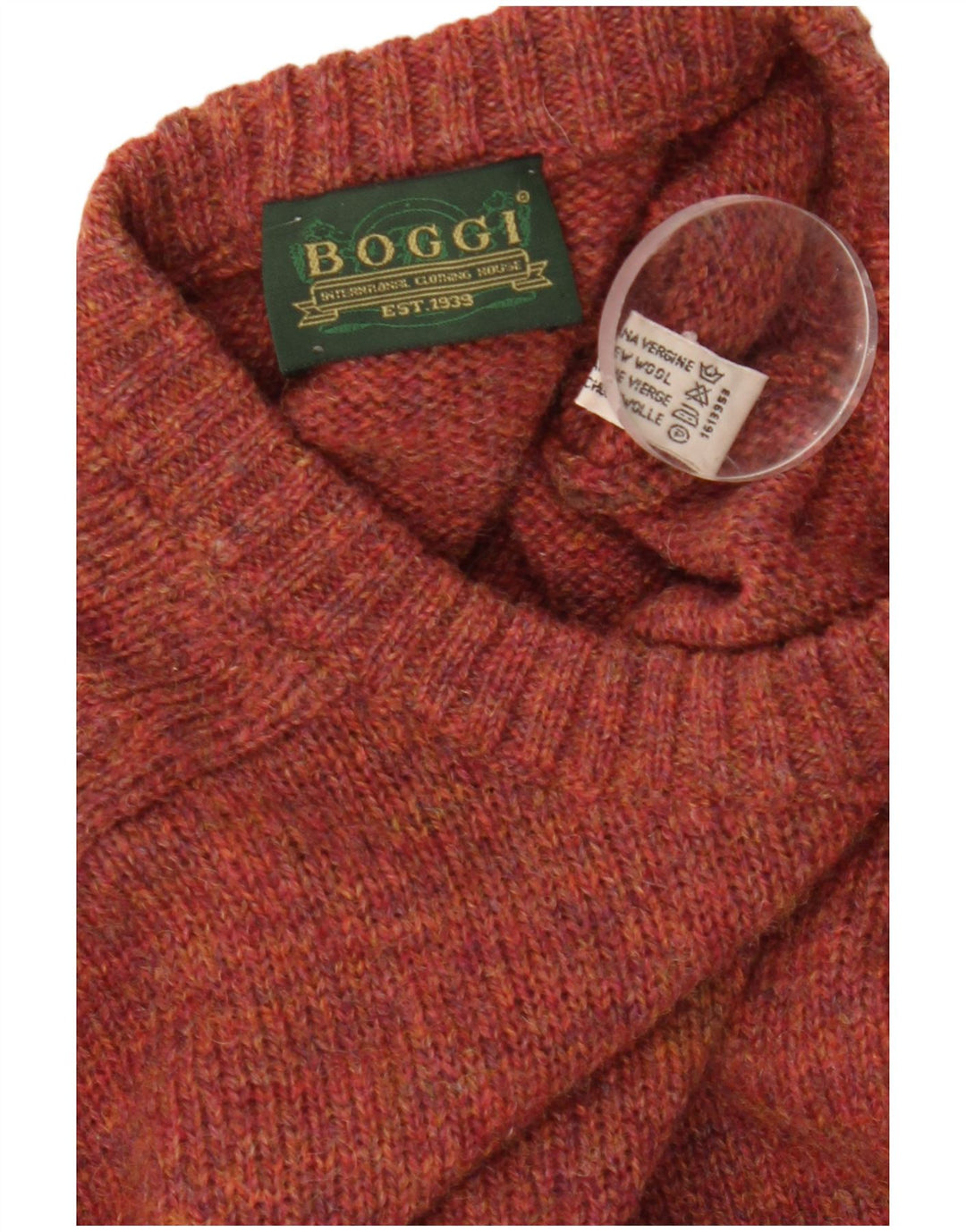 Boggi Maglione girocollo da uomo in lana marrone medio medio