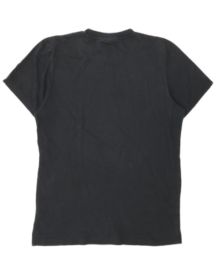 T-shirt grafica da uomo Adidas Top in cotone nero medio