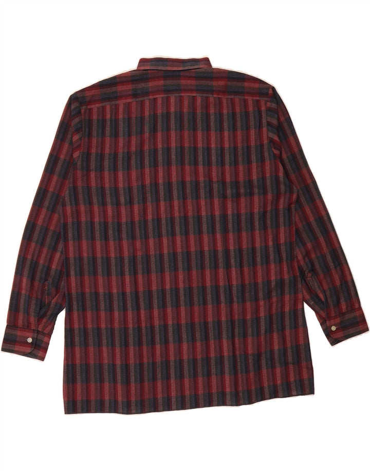 C & A Mens Shirt Size 42 Large Red Check Polyester Vintage C & A and Second-Hand C & A from Messina Hembry 