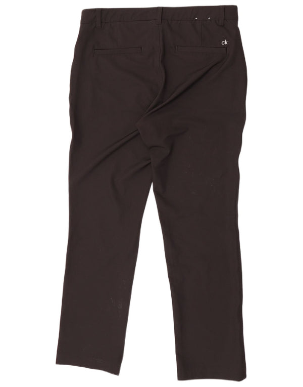 Pantaloni chino dritti da uomo Calvin Klein W34 L31 poliestere nero