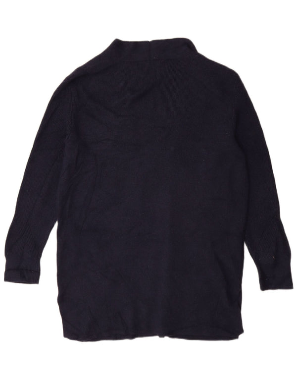 Maglione cardigan aperto lungo da donna Marks & Spencer UK 16 grande blu navy