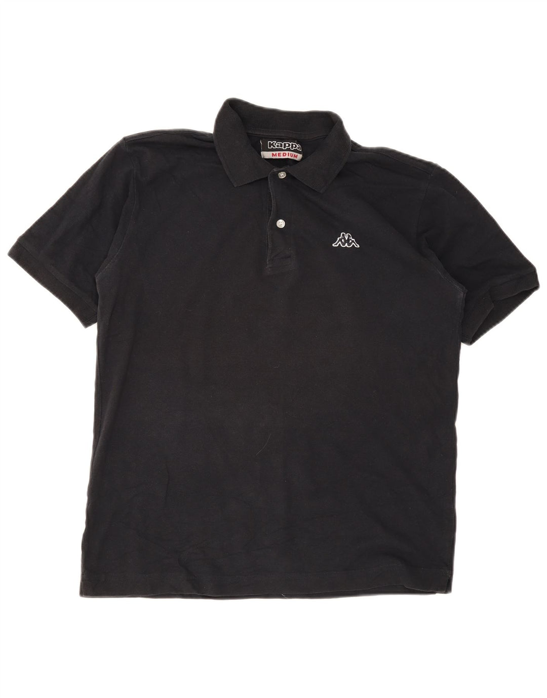 Polo Kappa Uomo Media Nera In Cotone