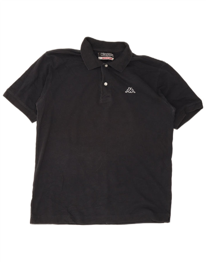 Polo Kappa Uomo Media Nera In Cotone