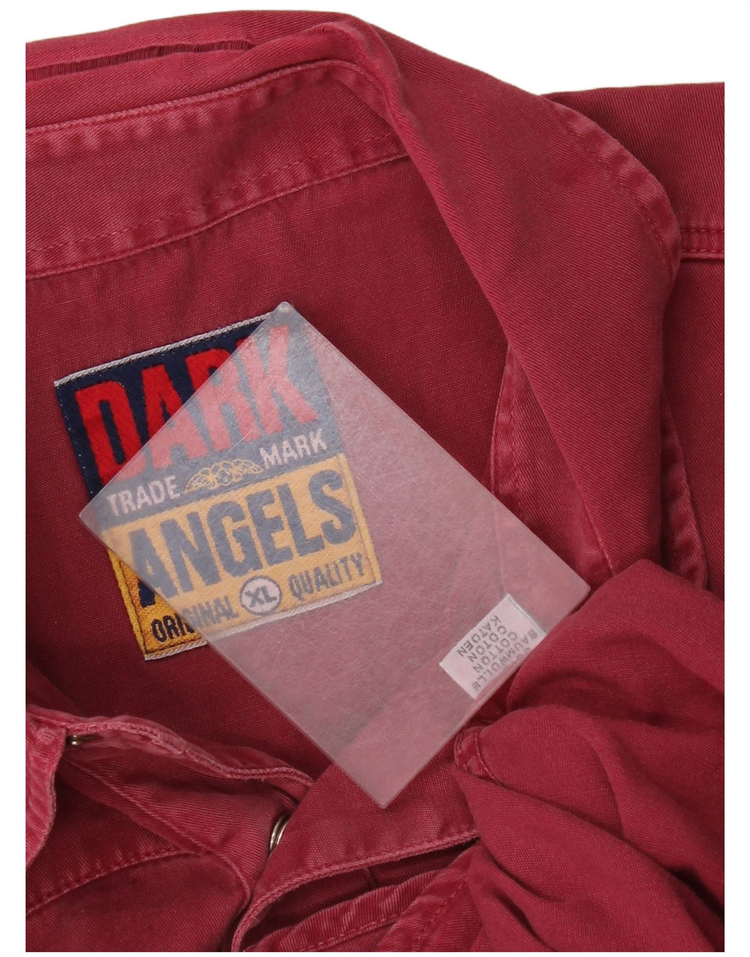 Camicia western da uomo vintage XL in cotone bordeaux