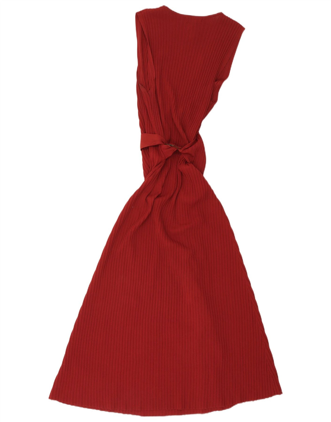Massimo Dutti Abito lungo senza maniche da donna UK 12 Viscosa rossa media
