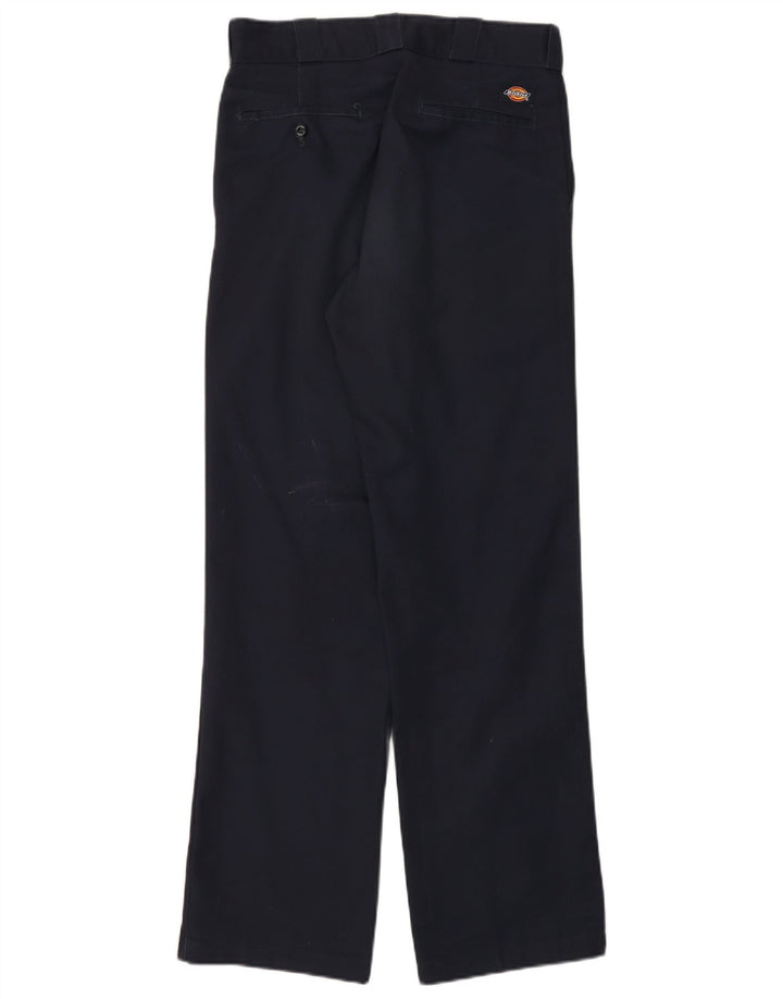 DICKIES Pantaloni chino dritti da uomo W30 L32 poliestere blu navy