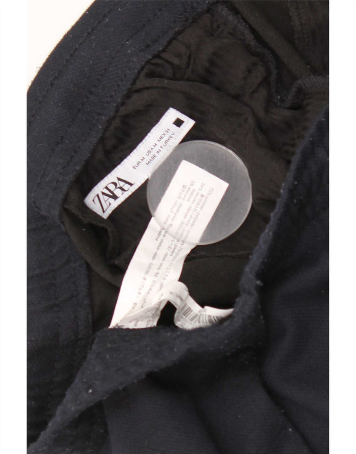 Pantaloni chino slim da uomo Zara medi W31 L27 poliestere blu navy