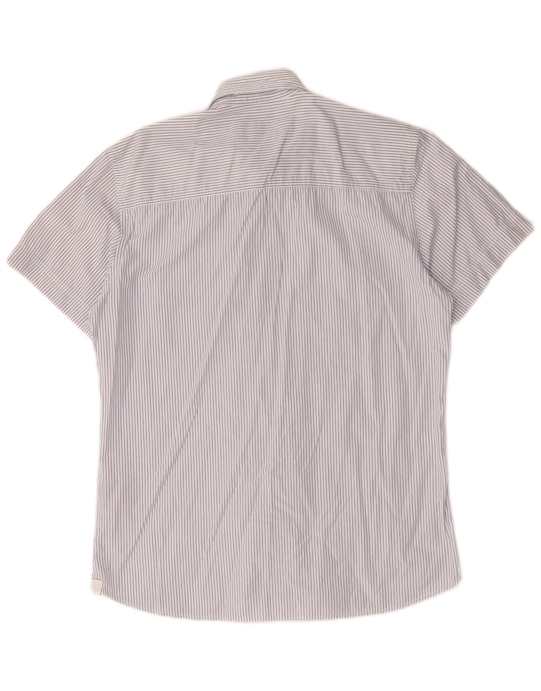 Camicia a maniche corte grafica da uomo North Sails in cotone gessato blu medio