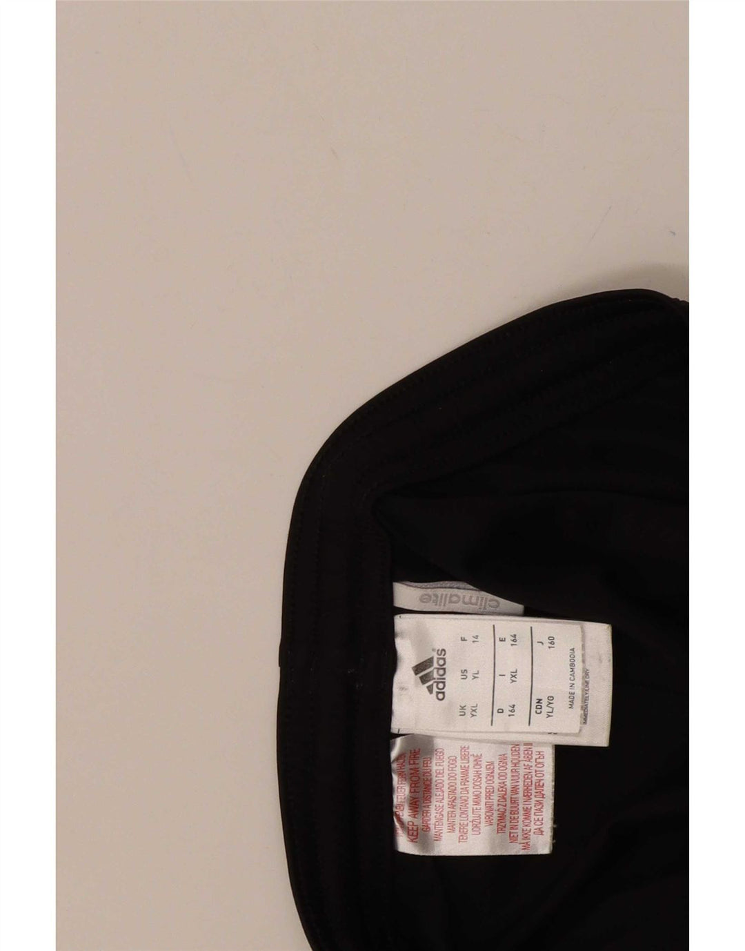 Pantaloncini sportivi Adidas Climalite da ragazzo 13-14 anni in poliestere nero