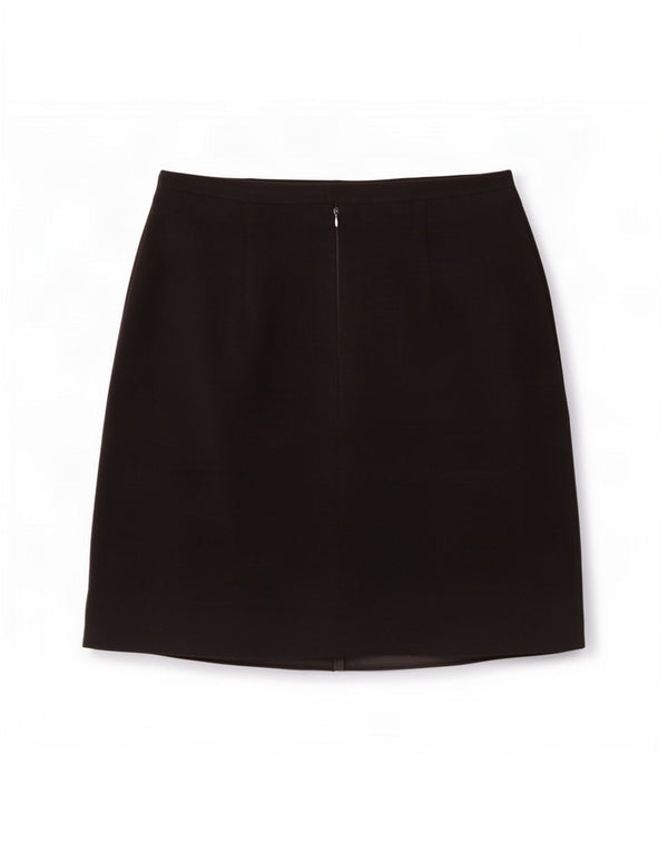 Gonna a trapezio da donna Marks & Spencer UK 12 media W30 poliestere nero