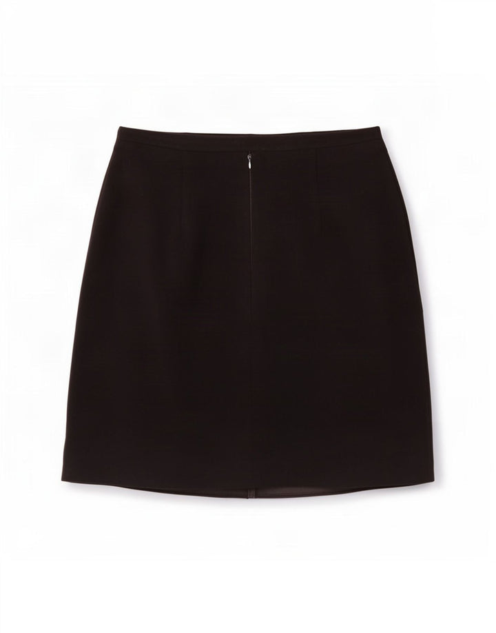 Gonna a trapezio da donna Marks & Spencer UK 12 media W30 poliestere nero