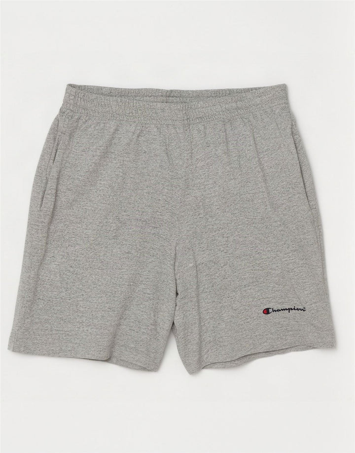 Pantaloncini sportivi da uomo Champion in cotone screziato grigio medio