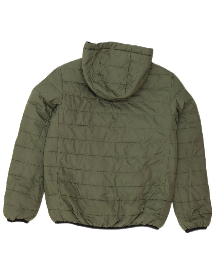 Giacca imbottita reversibile con cappuccio Quiksilver per ragazzi 11-12 anni media kaki