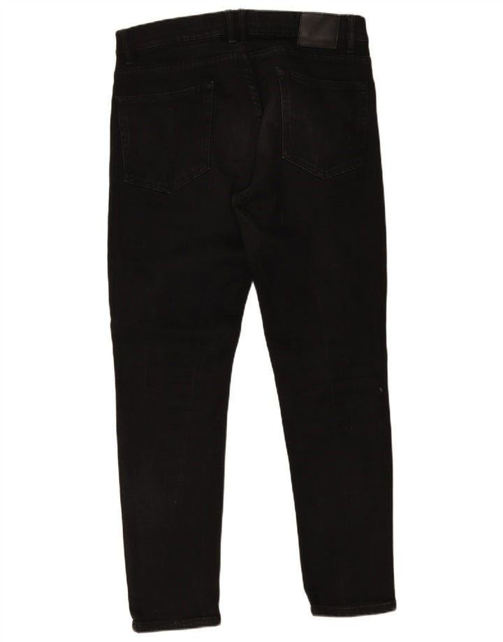 Jeans slim da uomo Zara EU 46 XL W36 L30 Nero