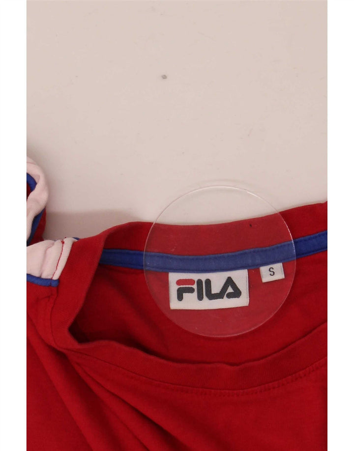 Maglietta Fila da uomo Top Small rossa color block