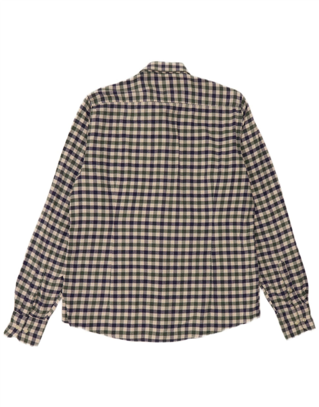 Barbour Uomo Camicia in flanella su misura in cotone a quadretti blu medio