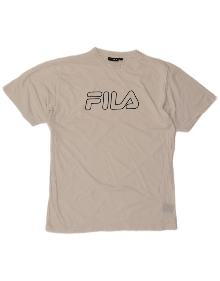 T-shirt grafica da uomo FILA Top XL in cotone bianco