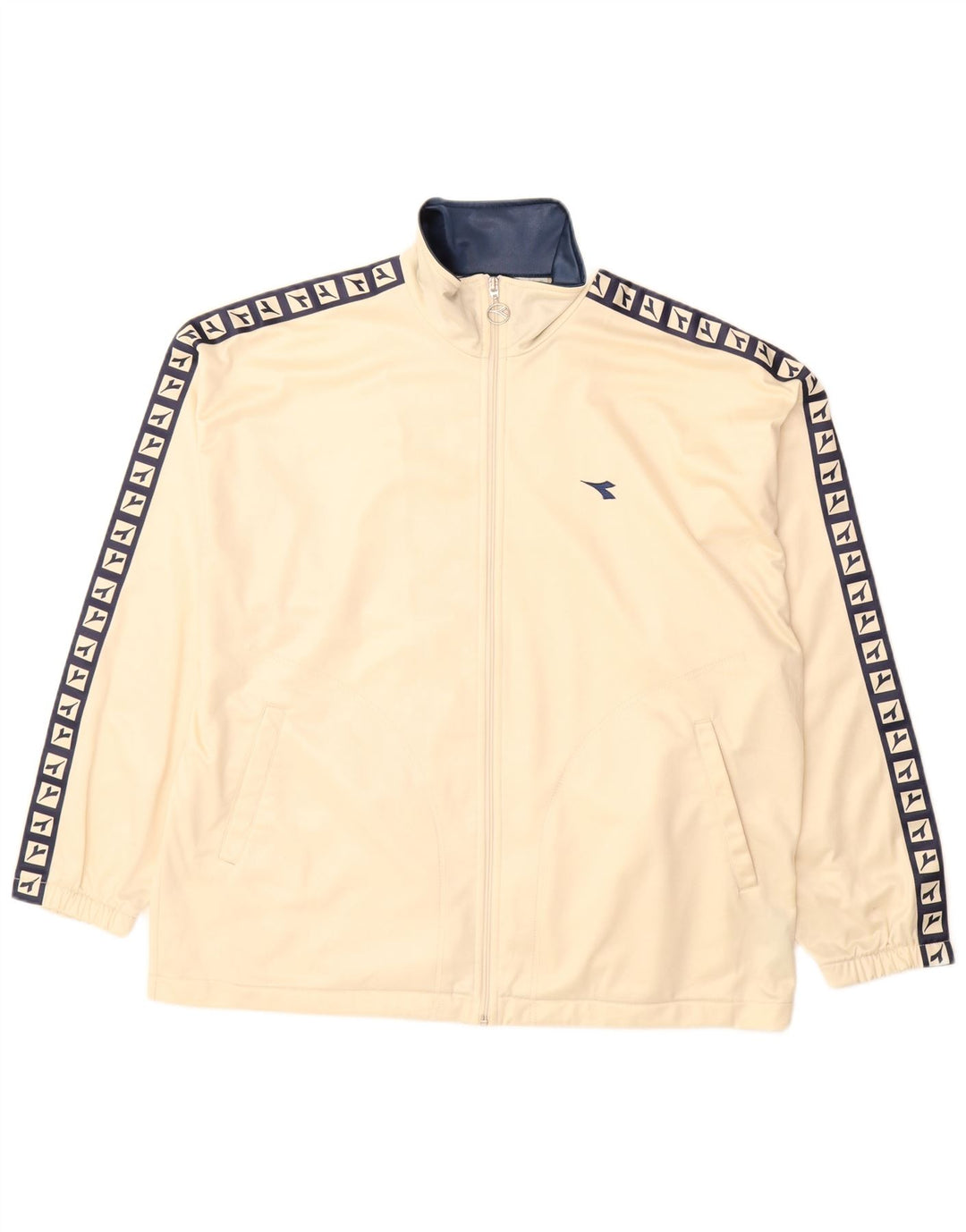 Diadora Giacca da ginnastica oversize con grafica da donna UK 14 Large Beige
