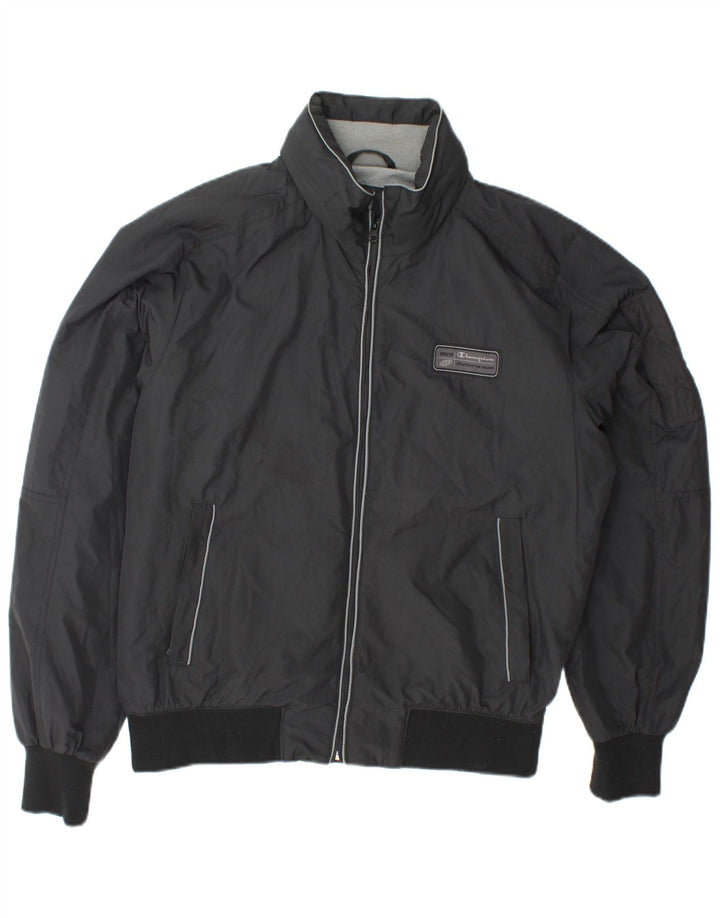 CHAMPION Giubbotto bomber con cappuccio da uomo NY Rochester UK 38 medio nero