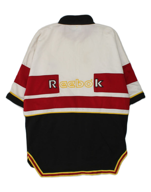 Giacca sportiva REEBOK a maniche corte con grafica da ragazzo 15-16 anni bianca