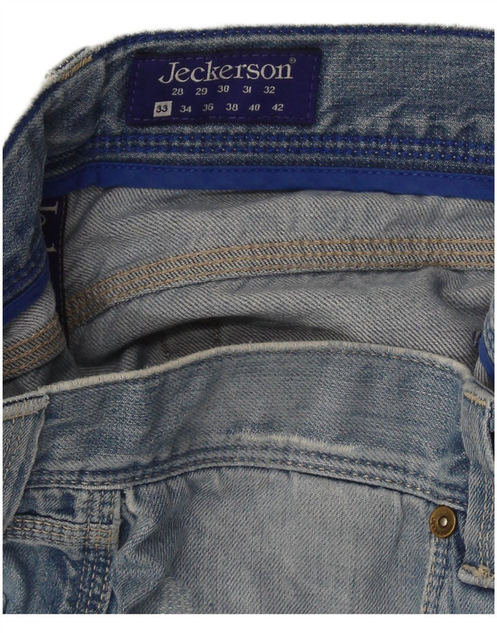 Pantaloncini di jeans da uomo Jeckerson W33 blu medio