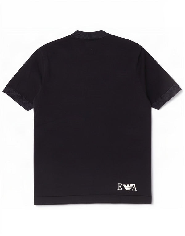 Maglione maglione girocollo da uomo a maniche corte Emporio Armani blu navy medio
