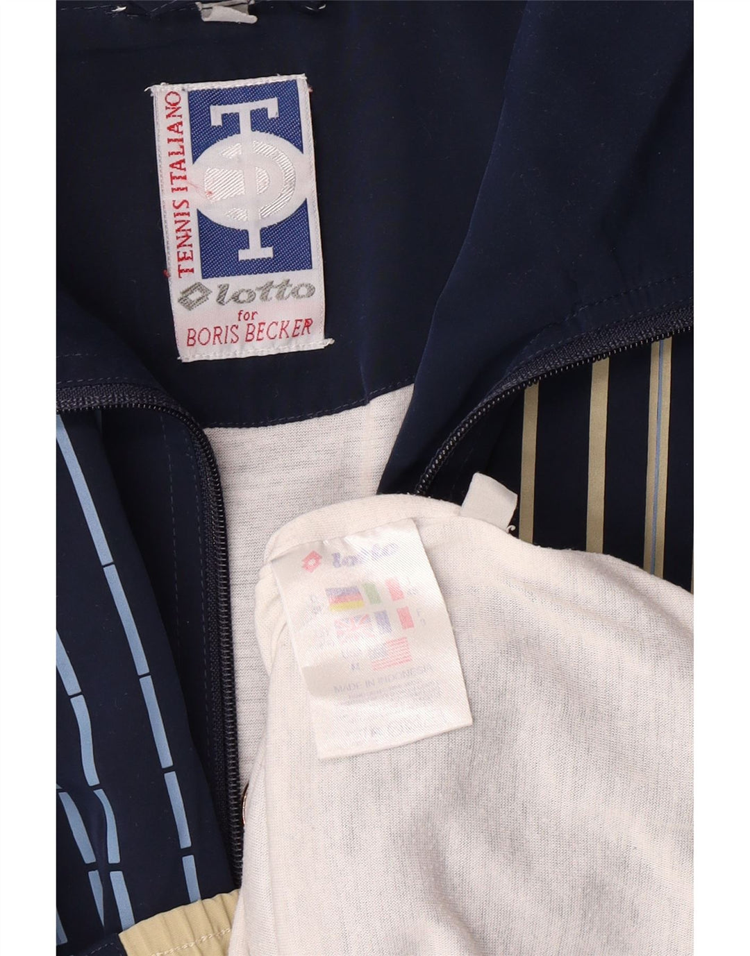 Giacca da tuta da uomo Lotto UK 38/40 Poliestere blu navy medio