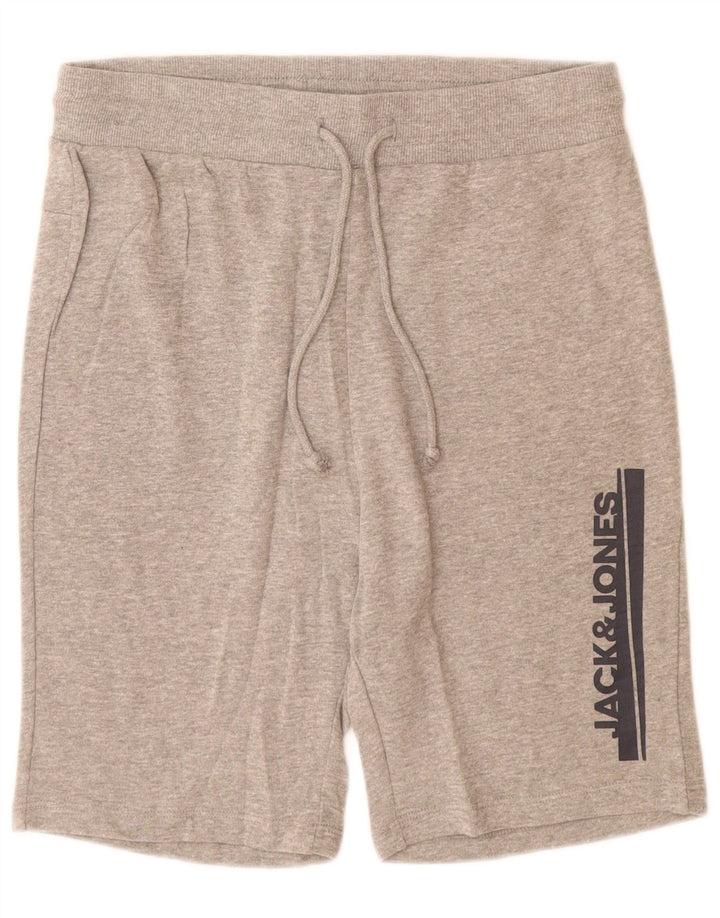 Pantaloncini sportivi grafici da uomo Jack & Jones piccoli in cotone grigio