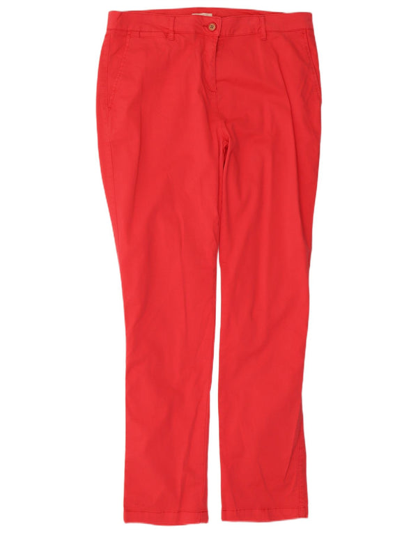 Pantaloni chino slim da donna Joules UK 14 Large W34 L31 Cotone rosso