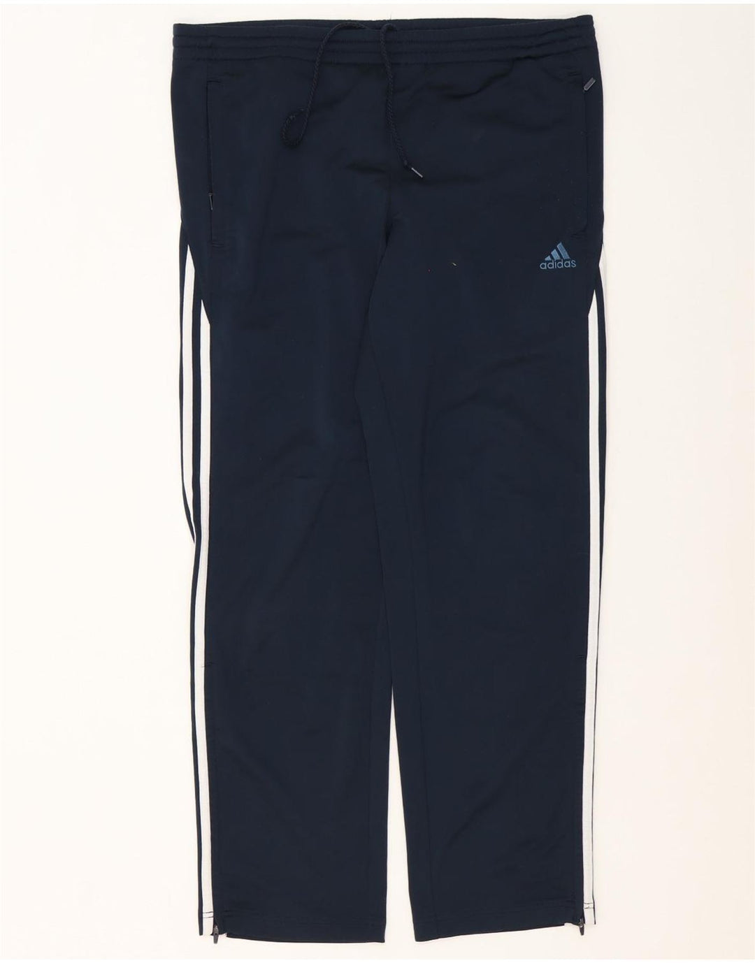 Pantaloni da tuta da uomo Adidas UK 38/40 Poliestere blu navy medio