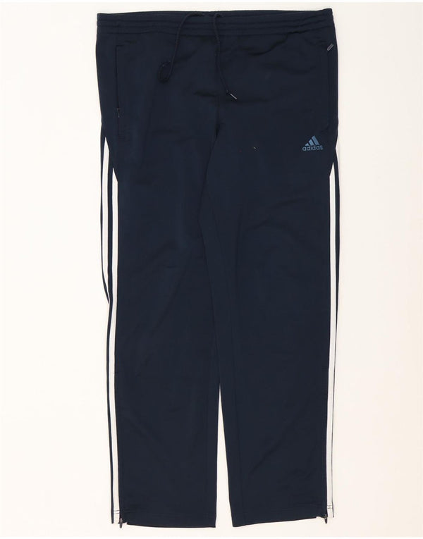 Pantaloni da tuta da uomo Adidas UK 38/40 Poliestere blu navy medio