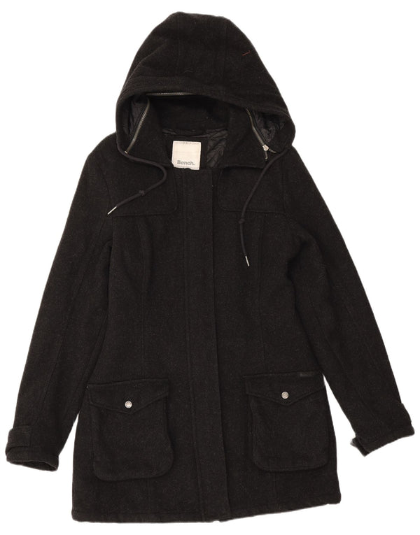 Cappotto con cappuccio da donna Bench UK 14 lana nera media