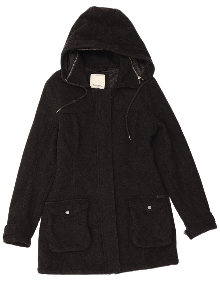 Cappotto con cappuccio da donna Bench UK 14 lana nera media