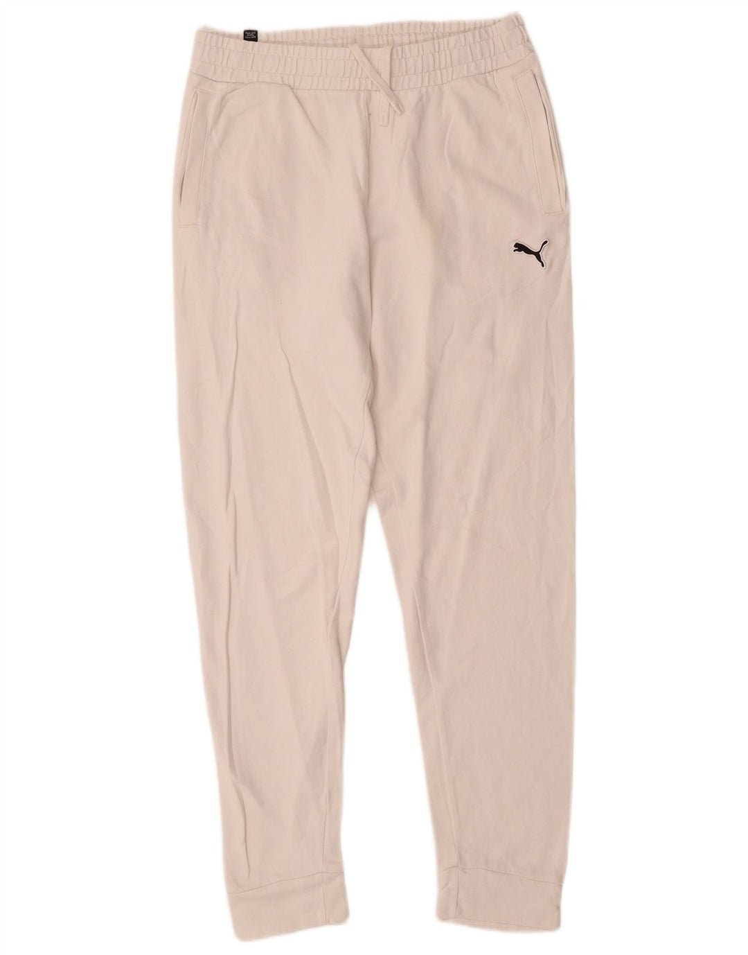 Pantaloni da tuta da donna Puma Joggers UK 14 Medium White Cotton